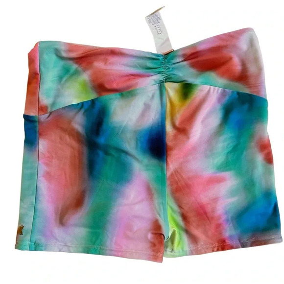 Citrus Swimming short bottom shirred waist sunset tide peach blue size L NWT - Picture 7 of 12